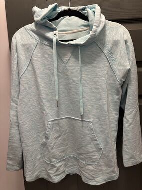 Calvin Klein Heathered Light Blue Drawstring Hoodie